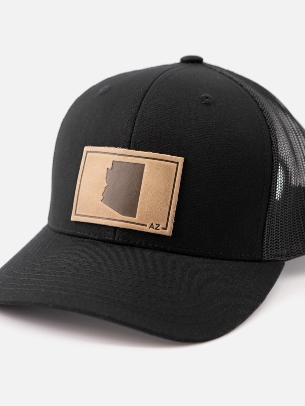 Arizona Black Trucker Hat with Brown State Patch